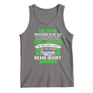 Traumatic Brain Injury Awareness Tank Top TBI Warrior I Am The Storm TS02 Deep Heather Print Your Wear