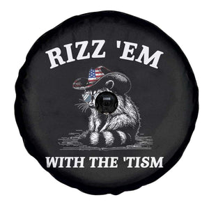 Autism Racoon Cowboy Spare Tire Cover Rizz Em With The Tism TS02 Print Your Wear