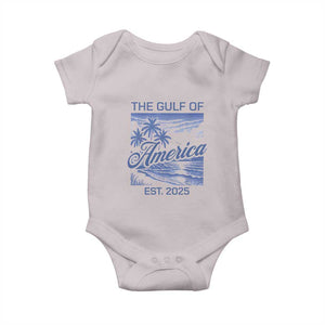 Retro Gulf Of USA Baby Onesie America Est 2025 American Flag TS02 Ice Gray Print Your Wear