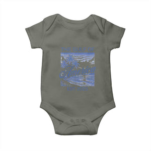 Retro Gulf Of USA Baby Onesie America Est 2025 American Flag TS02 Military Green Print Your Wear