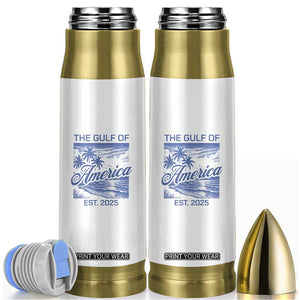 Retro Gulf Of USA Bullet Tumbler America Est 2025 American Flag TS02 White Print Your Wear