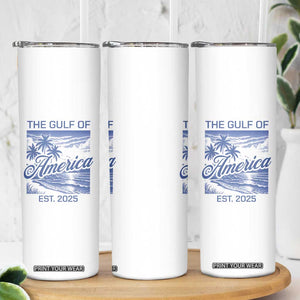 Retro Gulf Of USA Skinny Tumbler America Est 2025 American Flag TS02 Print Your Wear