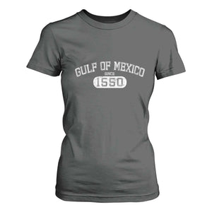 Retro Gulf of Mexico T Shirt For Women Est 1550 Mexican Flag TS02 Dark Heather Print Your Wear