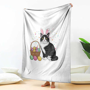 Easter Day Cat Bunny Ears Eggs Graphic Throw Blanket TS02 Print Your Wear