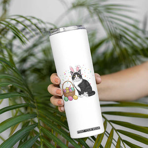 Easter Day Cat Bunny Ears Eggs Graphic Skinny Tumbler TS02 Print Your Wear