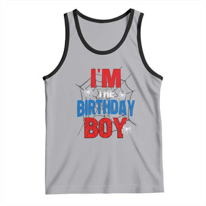 Spider Birthday Boy Tank Top Spiders Lover Bday Party TS02 Athletic Heather Black Print Your Wear
