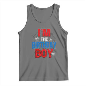 Spider Birthday Boy Tank Top Spiders Lover Bday Party TS02 Black Heather Print Your Wear