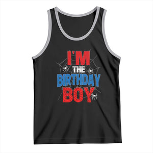 Spider Birthday Boy Tank Top Spiders Lover Bday Party TS02 Black Athletic Heather Print Your Wear