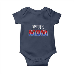 Funny Spider Mom Baby Onesie Son Birthday Party TS02 Navy Print Your Wear