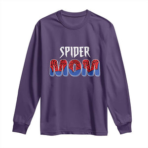 Funny Spider Mom Long Sleeve Shirt Son Birthday Party TS02 Purple Print Your Wear