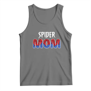 Funny Spider Mom Tank Top Son Birthday Party TS02 Black Heather Print Your Wear