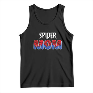 Funny Spider Mom Tank Top Son Birthday Party TS02 Black Print Your Wear