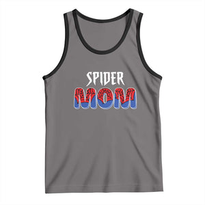 Funny Spider Mom Tank Top Son Birthday Party TS02 Deep Heather Black Print Your Wear