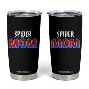 Funny Spider Mom Tumbler Cup Son Birthday Party TS02 Black Print Your Wear