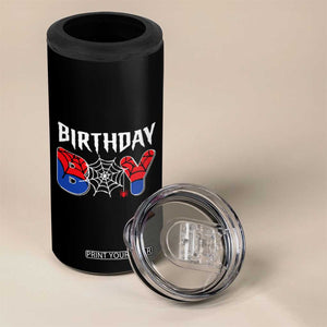 Spider Birthday Boy 4 in 1 Can Cooler Tumbler Bday Spiders Party TS02 Print Your Wear