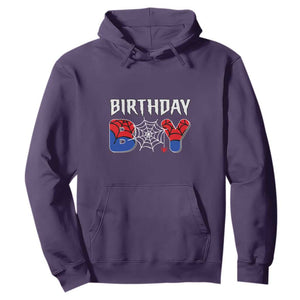 Spider Birthday Boy Hoodie Bday Spiders Party TS02 Purple Print Your Wear