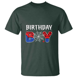Spider Birthday Boy T Shirt Bday Spiders Party TS02 Dark Forest Green Print Your Wear
