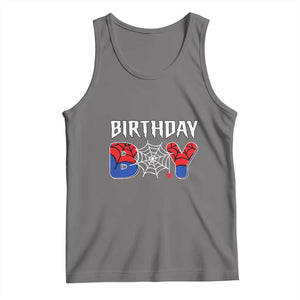 Spider Birthday Boy Tank Top Bday Spiders Party TS02 Deep Heather Print Your Wear