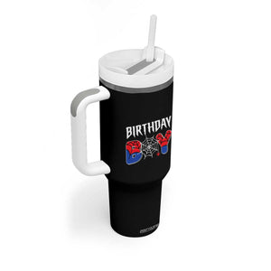 Spider Birthday Boy Tumbler With Handle Bday Spiders Party TS02 Print Your Wear