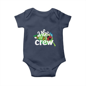 VBS Crew 2025 Baby Onesie Magnified Smallest Insects Adventure Vacation Bible School Squad TS02 Navy Print Your Wear