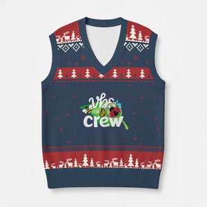 VBS Crew 2025 V-Neck Knit Sweater Vest Magnified Smallest Insects Adventure Vacation Bible School Squad TS02 Navy Red Print Your Wear