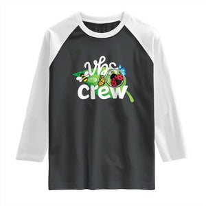 VBS Crew 2025 Raglan Shirt Magnified Smallest Insects Adventure Vacation Bible School Squad TS02 Black White Print Your Wear