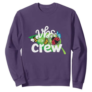 VBS Crew 2025 Sweatshirt Magnified Smallest Insects Adventure Vacation Bible School Squad TS02 Purple Print Your Wear