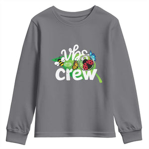 VBS Crew 2025 Youth Sweatshirt Magnified Smallest Insects Adventure Vacation Bible School Squad TS02 Charcoal Print Your Wear