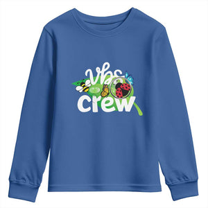 VBS Crew 2025 Youth Sweatshirt Magnified Smallest Insects Adventure Vacation Bible School Squad TS02 Royal Blue Print Your Wear