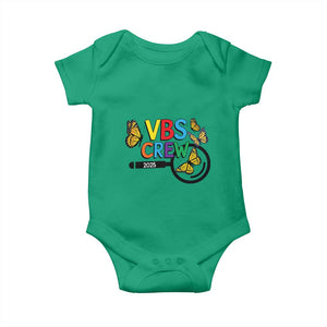 VBS 2025 Baby Onesie Magnified Vacation Bible School Butterfly VBS Team TS02 Irish Green Print Your Wear