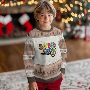 VBS 2025 Ugly Christmas Sweater Magnified Vacation Bible School Butterfly VBS Team TS02 Mocha Mousse Print Your Wear