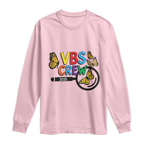 VBS 2025 Long Sleeve Shirt Magnified Vacation Bible School Butterfly VBS Team TS02 Light Pink Print Your Wear