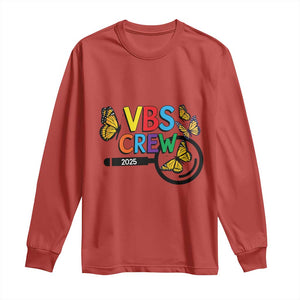 VBS 2025 Long Sleeve Shirt Magnified Vacation Bible School Butterfly VBS Team TS02 Red Print Your Wear