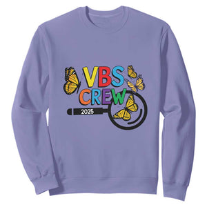 VBS 2025 Sweatshirt Magnified Vacation Bible School Butterfly VBS Team TS02 Violet Print Your Wear