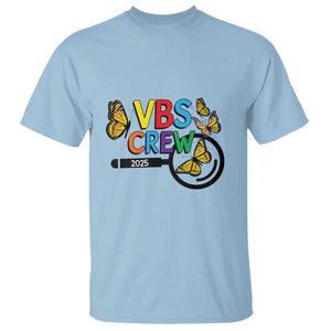 VBS 2025 T Shirt Magnified Vacation Bible School Butterfly VBS Team TS02 Light Blue Print Your Wear