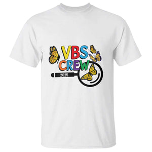 VBS 2025 T Shirt Magnified Vacation Bible School Butterfly VBS Team TS02 White Print Your Wear