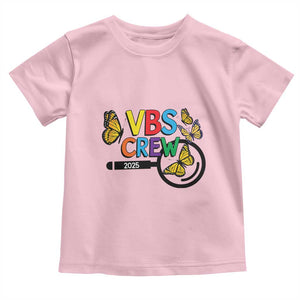 VBS 2025 Toddler T Shirt Magnified Vacation Bible School Butterfly VBS Team TS02 Light Pink Print Your Wear