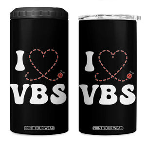 I Love VBS 2025 4 in 1 Can Cooler Tumbler Vacation Bible School Ladybug VBS Team TS02 One Size: 16 oz Black Print Your Wear