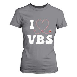 I Love VBS 2025 T Shirt For Women Vacation Bible School Ladybug VBS Team TS02 Charcoal Print Your Wear