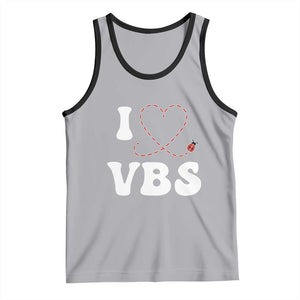 I Love VBS 2025 Tank Top Vacation Bible School Ladybug VBS Team TS02 Athletic Heather Black Print Your Wear