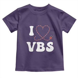 I Love VBS 2025 Toddler T Shirt Vacation Bible School Ladybug VBS Team TS02 Purple Print Your Wear