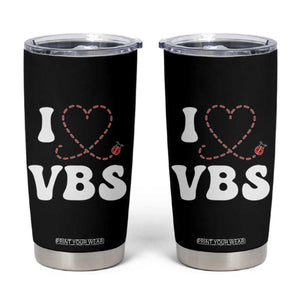 I Love VBS 2025 Tumbler Cup Vacation Bible School Ladybug VBS Team TS02 Black Print Your Wear