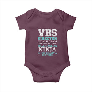 VBS Director Baby Onesie Vacation Bible School Christian Teacher TS02 Maroon Print Your Wear