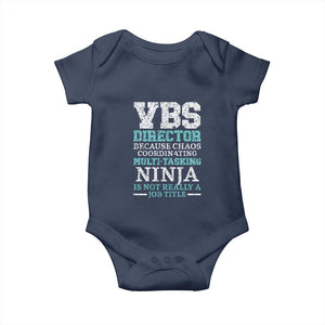 VBS Director Baby Onesie Vacation Bible School Christian Teacher TS02 Navy Print Your Wear