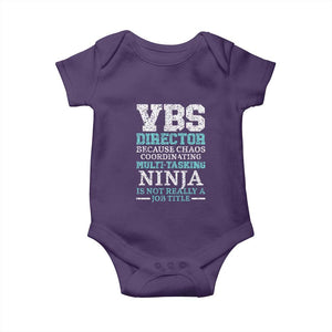 VBS Director Baby Onesie Vacation Bible School Christian Teacher TS02 Purple Print Your Wear