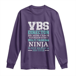 VBS Director Long Sleeve Shirt Vacation Bible School Christian Teacher TS02 Purple Print Your Wear