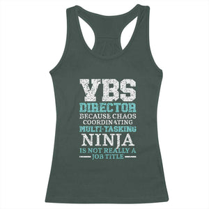 VBS Director Racerback Tank Top Vacation Bible School Christian Teacher TS02 Dark Forest Green Print Your Wear