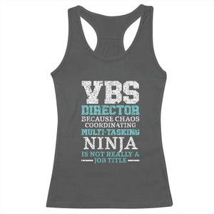 VBS Director Racerback Tank Top Vacation Bible School Christian Teacher TS02 Dark Heather Print Your Wear