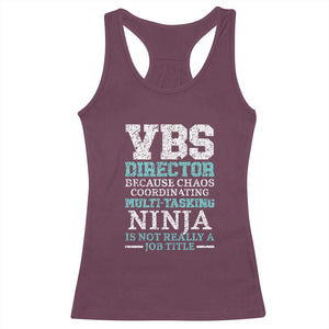 VBS Director Racerback Tank Top Vacation Bible School Christian Teacher TS02 Maroon Print Your Wear