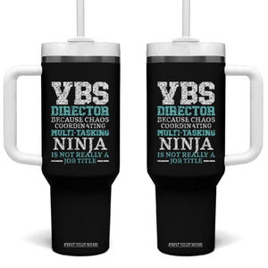 VBS Director Tumbler With Handle Vacation Bible School Christian Teacher TS02 One Size: 40 oz Black Print Your Wear